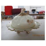 RARE NORTHWOOD LOUIS XV ROUND COVERED BUTTER 1899-