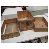 QTY (3) WOOD CRATES