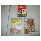 QTY 3 CLASSIC HARDBACK BOOKS "HUCKLEBERRY FINN- TO