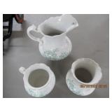 VINTAGE 3 PIECE AMOTIN SHAPE J&E MAYOR CHINA PITCH