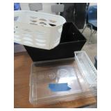 QTY (4) SMALL STORAGE TOTES