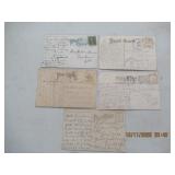 QTY 5 VINTAGE POST CARDS (1911, 1913, 1914, 1915)