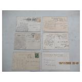 QTY 6 VINTAGE POST CARDS (1910, 1911, 1912, 1915)