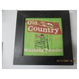VINTAGE "OLD COUNTRY WASHING POWDER SIGN"