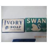 QTY 2  VINTAGE BAR SOAP-"SWAN-PURE MILD FLOATING S