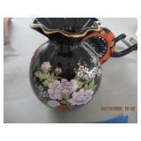 VINTAGE JAPANESE VASE WITH CART HOLDER