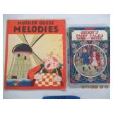 QTY 2 CHILDRENS BOOKS "MOTHER GOOSE MELODIES" & "G