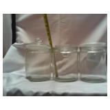 3 Glass canisters