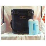 Yeti cooler and 2 ice packs