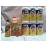 Lot of cleaning supplies