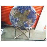 Metal Geometric Glass Table