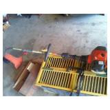 weed eater and bird cage