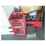 trunck and milk crates