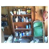 chairs/ cord/ contentrs of shelf