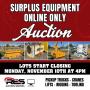 Surplus Equipment Online Only Auction