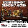 Boring Equipment Online Only Auction