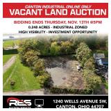 Canton Industrial Online Only Vacant Land Auction