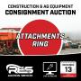 RES Equipment Consignment Auction - Attachment Ring