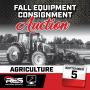 Fall Equipment Consignment Auction Agricultural Equipment Ring