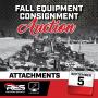 Fall Equipment Consignment Auction Attachment Ring
