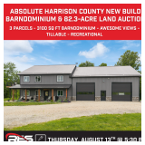 Absolute Harrison County New Build Barndominium & 82.3-Acre Land Auction