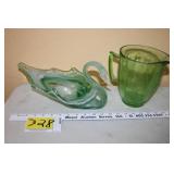 Glass Swan & Pitcher