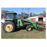 John Deere 4040 w/Farmhand F258 loader & grapple