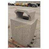 Concrete garbage can holder