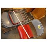 6 Metal folding chairs
