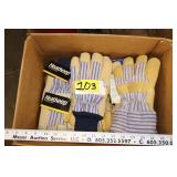 new leather work gloves