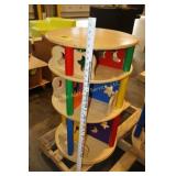 Kids rotating shelf