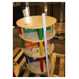 Kids rotating shelf