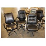 4 rolling office chairs
