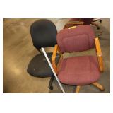 2 rolling office chairs