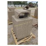 Concrete garbage can holder