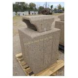 Concrete garbage can holder
