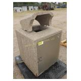 Concrete garbage can holder