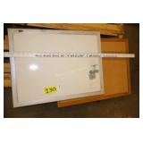 cork board & white board