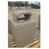 Concrete garbage can holder