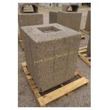 Concrete garbage can holder
