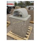 Concrete garbage can holder