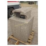 Concrete garbage can holder