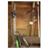 hinges, brackets, grease guns