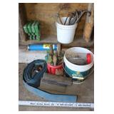 screwdrivers, pole barn nails, etc