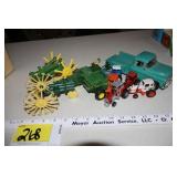 John Deere baler, tractors & Chevy pickup