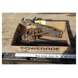Heller 14" Master wrench & antique pipe wrenches