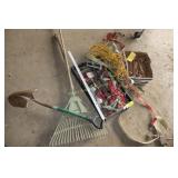 ratchet straps, extension cord, tools, etc