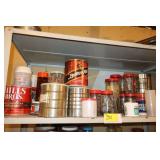 Misc hardware on shelf