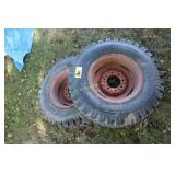 2 implement tires w/rims 7.5-16LT