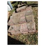 red landscaping bricks